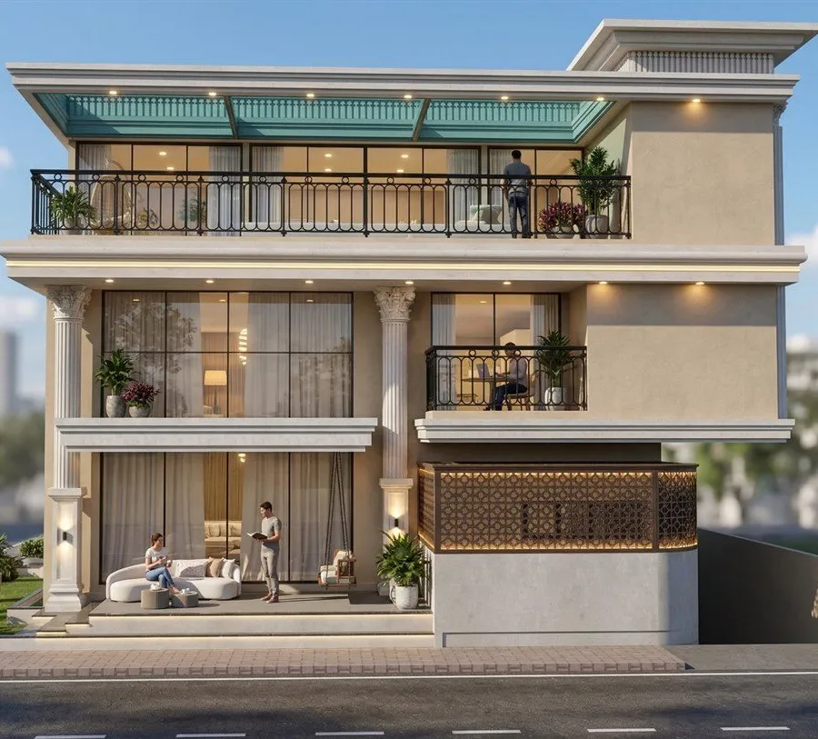 Classical Bungalow Architectural Design in Wakad Pune